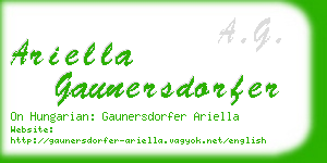 ariella gaunersdorfer business card